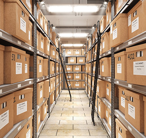 Archive document storage - general image to illustrate archive condition assessment
